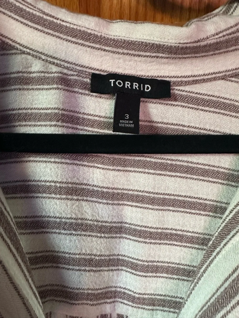Striped button down tunic - Picture 2 of 3